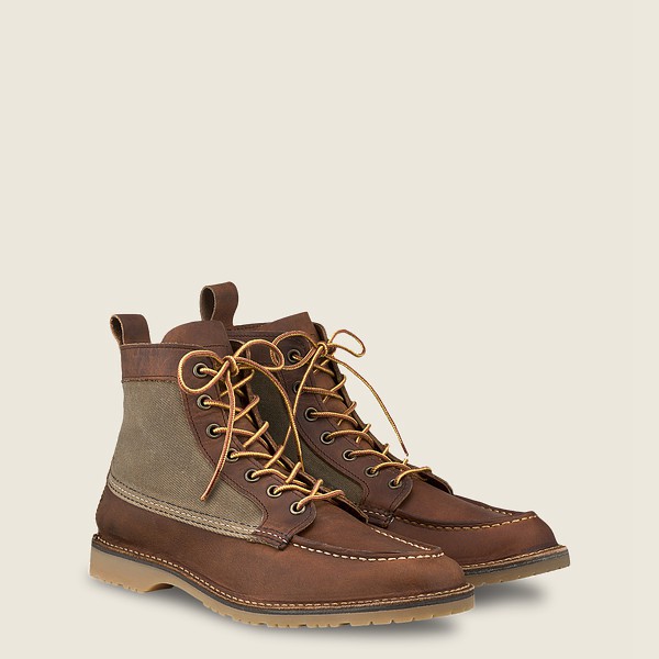 Bottes Red Wing Heritage - Weekender Toile Moc - 6-Inchr Rough & Tough Cuir - Marron - Homme 547TVXC